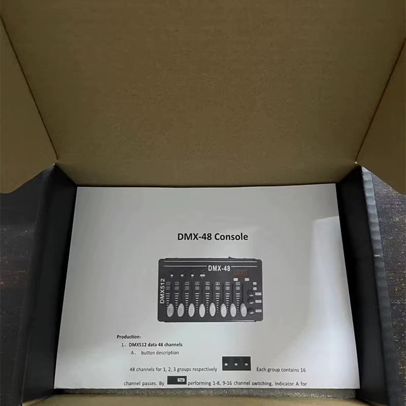 DMX-48 Controller Light Console Stage Lights DMX512 Controller Dimming Console Stage Lighting Equipment Party Light Event Show